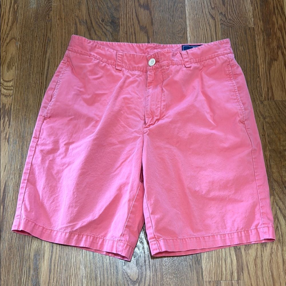 Men’s Vineyard Vines Pink Flat Front Club Shorts